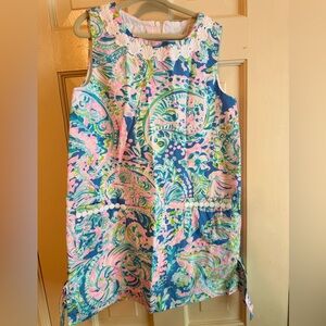 Lilly Pulitzer Blue and Pink Floral Dress girls